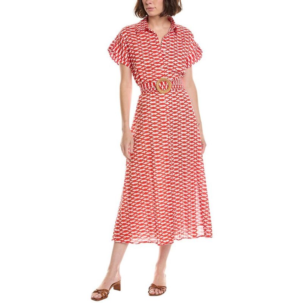 Ro's Garden Womens  Catherine Midi Dress, Red